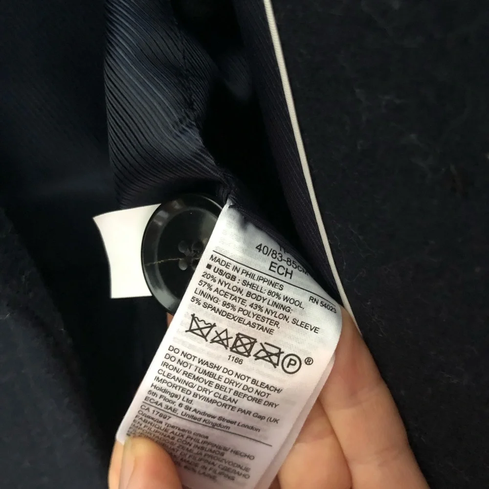Banana Republic beautiful long wool peacoat - Picture 7 of 8